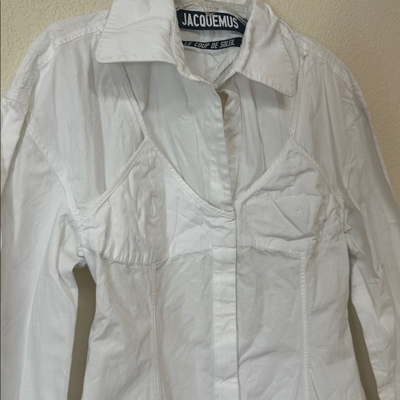 Jacquemus Women’s LE COUP DE SOLEIL White Blouse with Open Back Sz Small - Picture 3 of 5